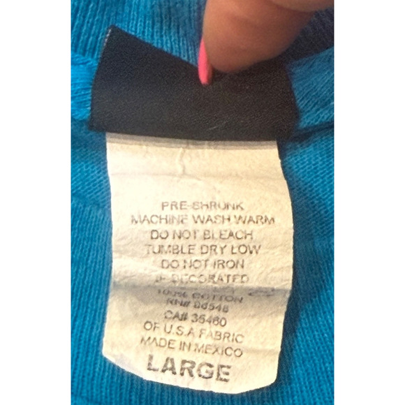 Vintage Oakley Tee Mens Blue with black White Logo Size Large EUC - Picture 3 of 7